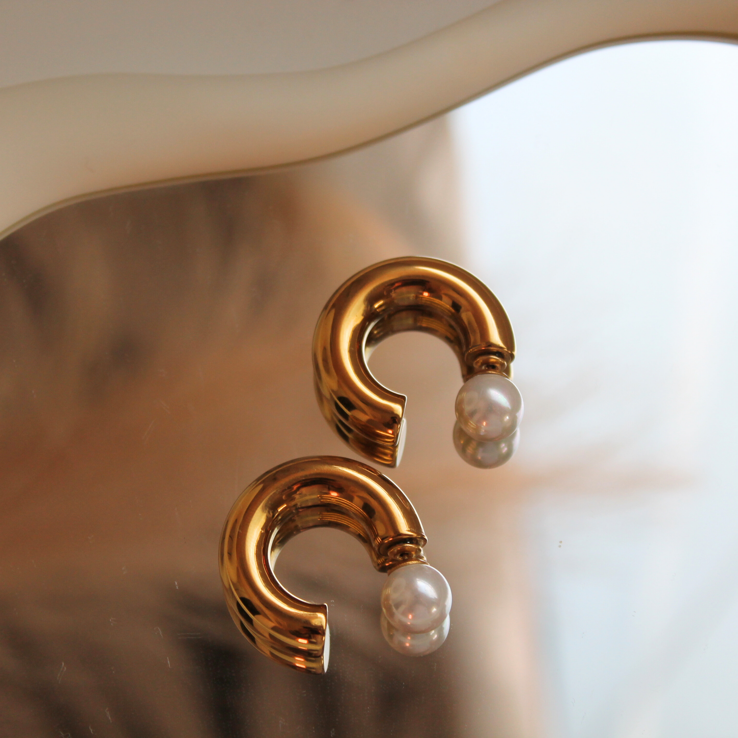 Orecchino Circle Pearl